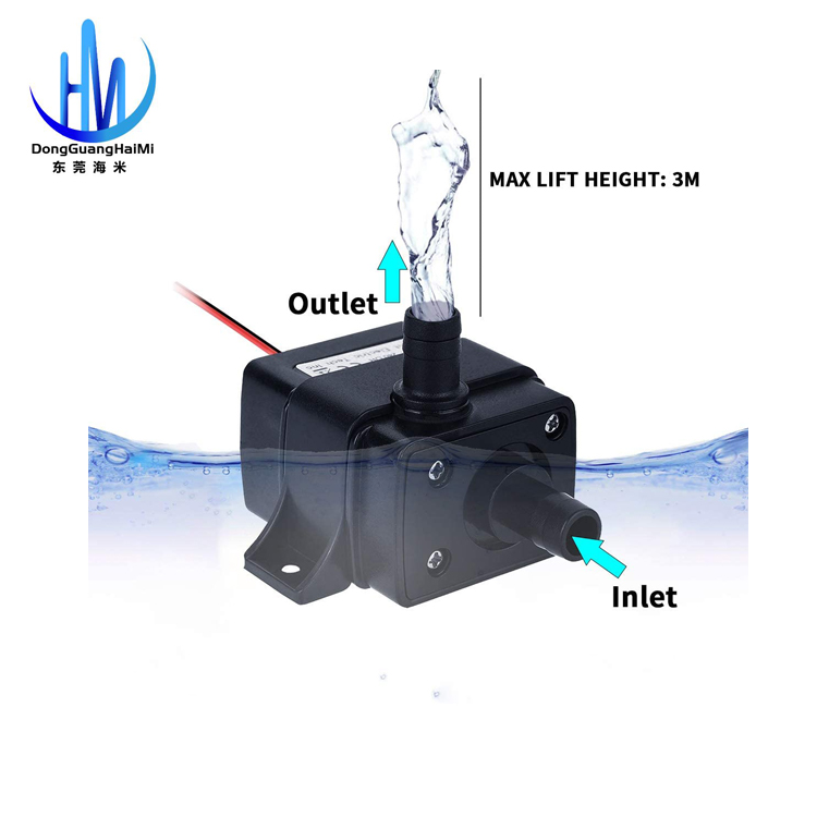 Micro dc Brushless Decorative Solar Water Circulation Pump for Fountain Aquarium Garden Indoor Waterscape