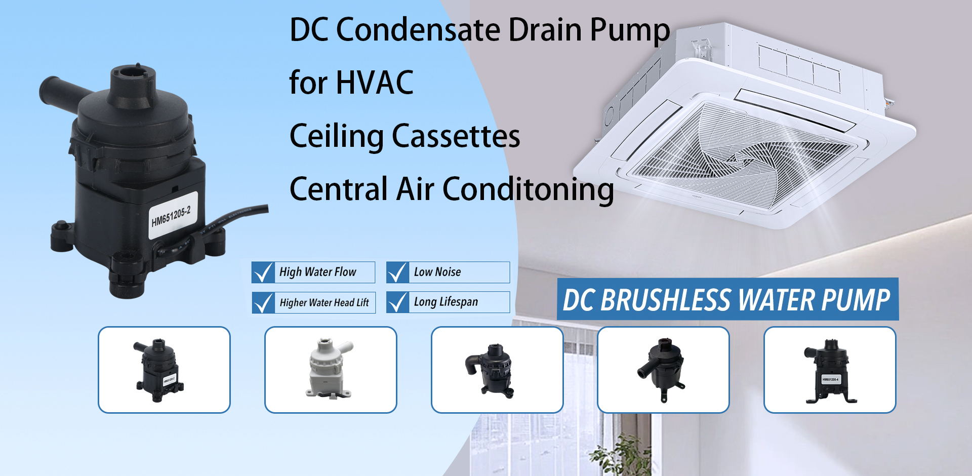 The Working Principle of the Drain Pump in HVAC Ceiling Cassette Units