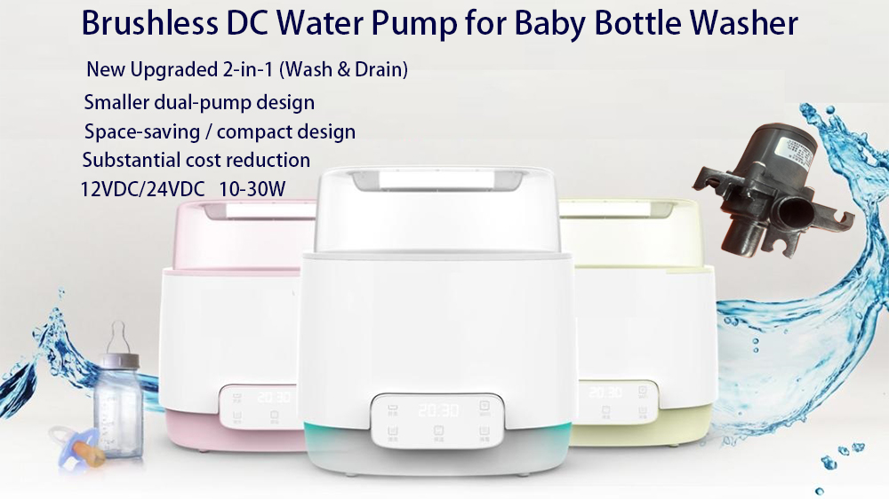 New Upgraded (Wash and Drain) Baby Bottle Washer Pump
